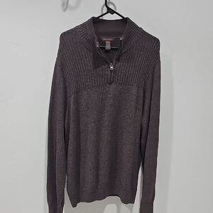 Dockers Men's Dark Brown Zip Up Pullover